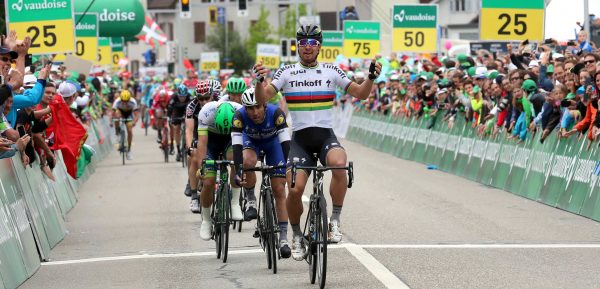 Peter Sagan juicht in Zwitserland, Roelandts neemt geel over