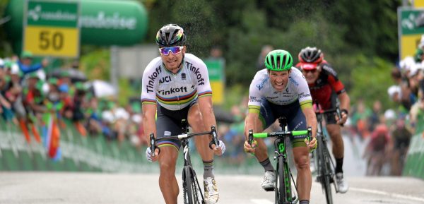 Sagan slaat dubbelslag in derde rit door de Zwitserse regen