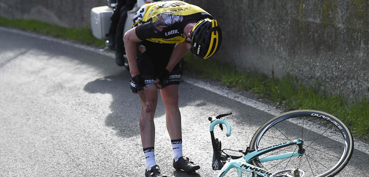 Jurgen Van den Broeck na val uit Tirreno-Adriatico