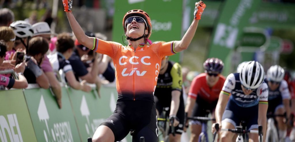 Marianne Vos sprint naar zege en leiderstrui in OVO Energy Women’s Tour