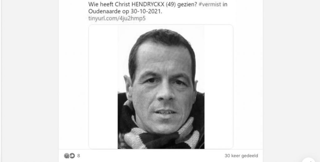 Lichaam ex-prof Christ Hendryckx (49) levenloos teruggevonden