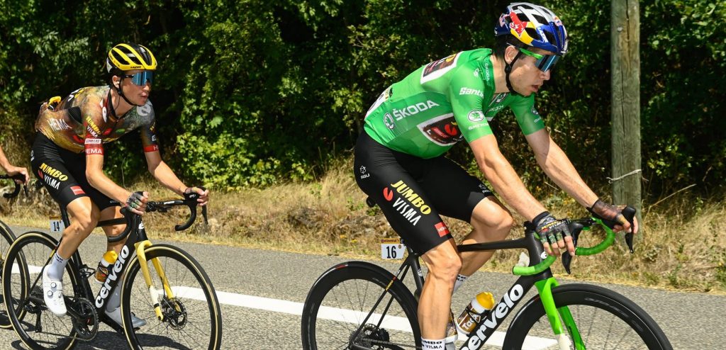 Van Aert werkt voor Vingegaard: “We moesten wat versnellen om het geel te verzekeren”