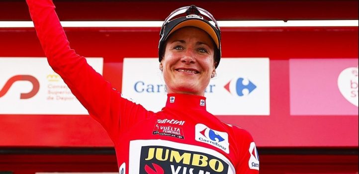 Tweede in de sprint, maar Marianne Vos is wel blij met de rode leiderstrui