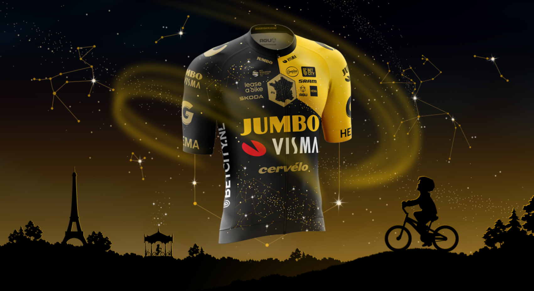 Sterrenhemel vol dromen siert Tour de France-shirt van Team Jumbo-Visma