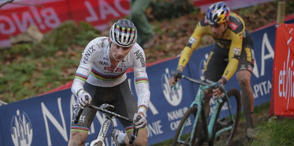 Pas twee keer was Wout van Aert beter dan Mathieu van der Poel bij hun eerste duel in de winter