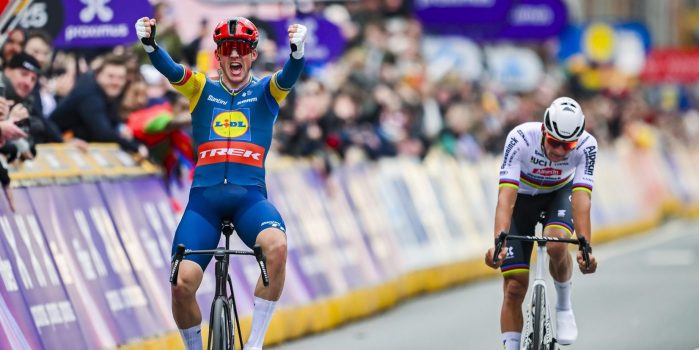 Mads Pedersen klopt Mathieu van der Poel in Gent-Wevelgem na spannende tweestrijd