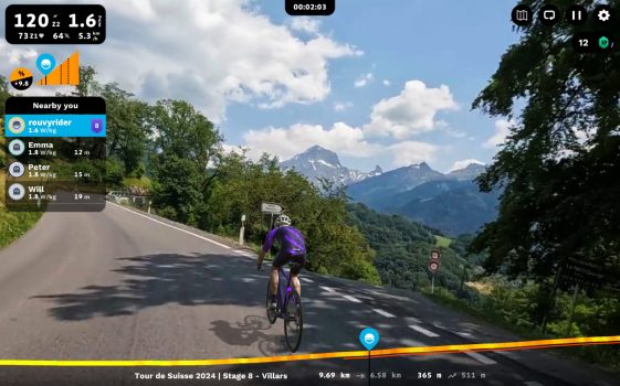 ROUVY voegt parcours van de Ronde van Zwitserland toe aan trainingsapplicatie