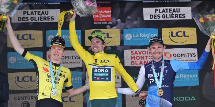 Derek Gee schittert op podium in Critérium du Dauphiné: “Veel reflecteren, maar eerst genieten”