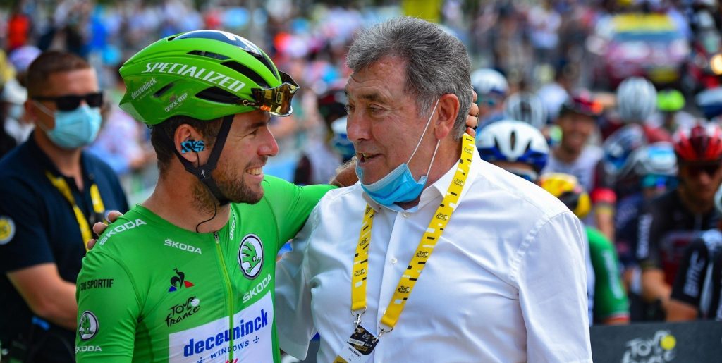 Eddy Merckx feliciteert Mark Cavendish: 