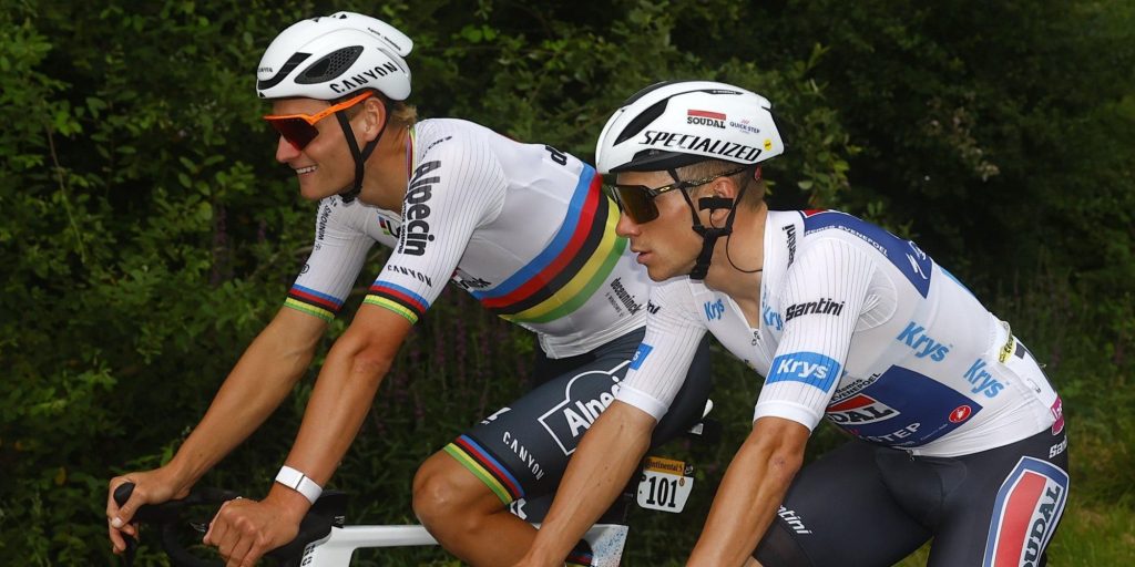 Mathieu van der Poel gelooft dat Evenepoel kloof met Pogacar en Vingegaard nog kan dichten