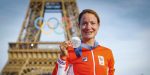 Het gouden randje van de zilveren olympische medialle van Marianne Vos