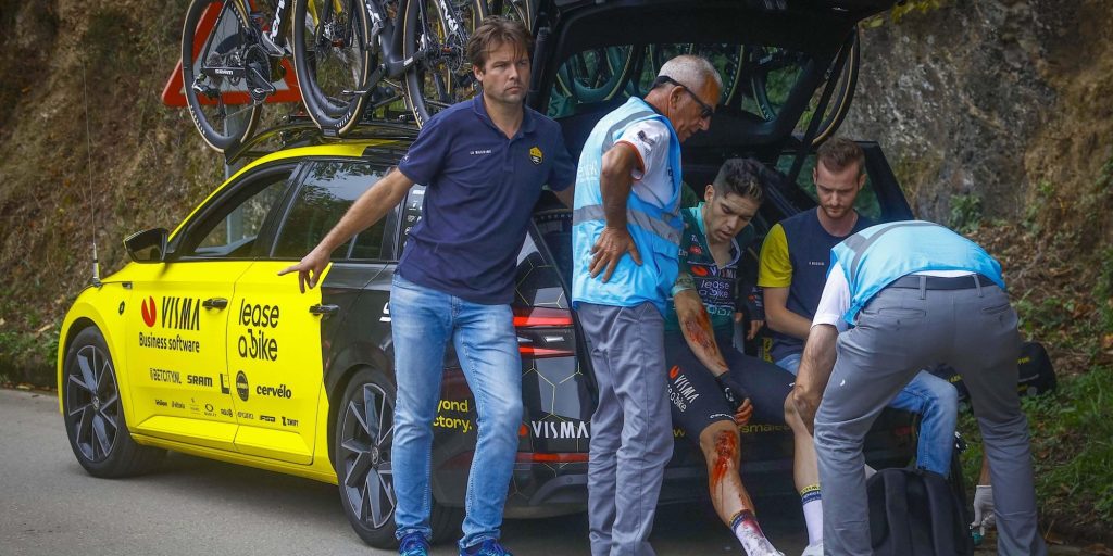 Wout van Aert ontslagen uit ziekenhuis van Herentals