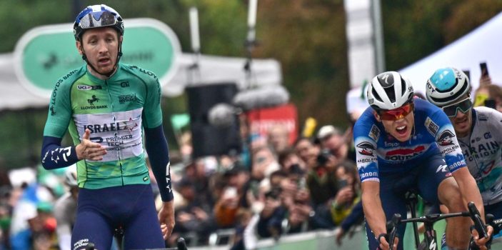 Leider Stephen Williams sprint naar tweede ritzege in Tour of Britain, Remco Evenepoel lost vroeg