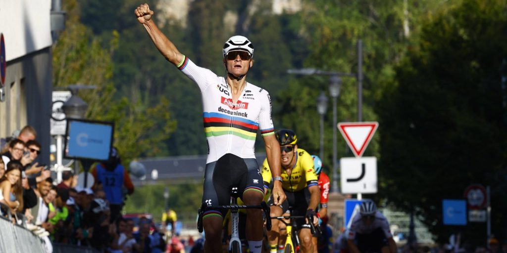 Mathieu van der Poel sprint met overmacht naar zege in openingsrit Ronde van Luxemburg