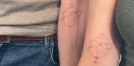 ‘Liefde, wijn en avonturen’: Jasper Stuyven en zijn vrouw laten matching tattoo zetten