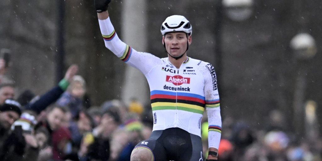 Een halfuur spanning, maar Mathieu van der Poel soleert gewoon naar zege in Mol