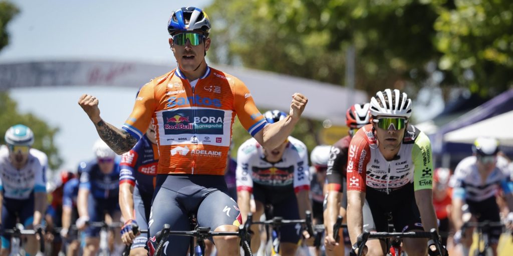 Sam Welsford wint ook tweede etappe Tour Down Under, Arne Marit knap tweede