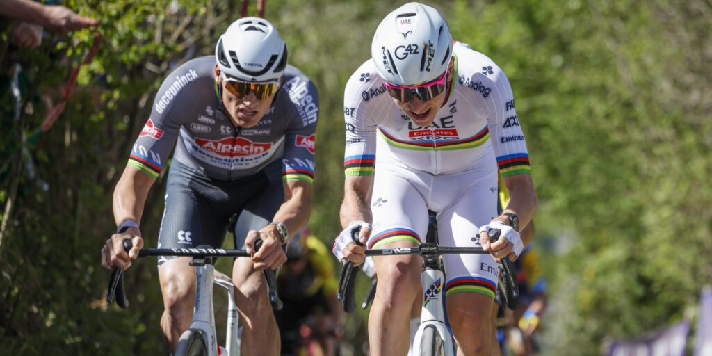 Internationale kranten zien hoe ‘almachtige’ Tadej Pogacar ‘wraak’ neemt op Mathieu van der Poel
